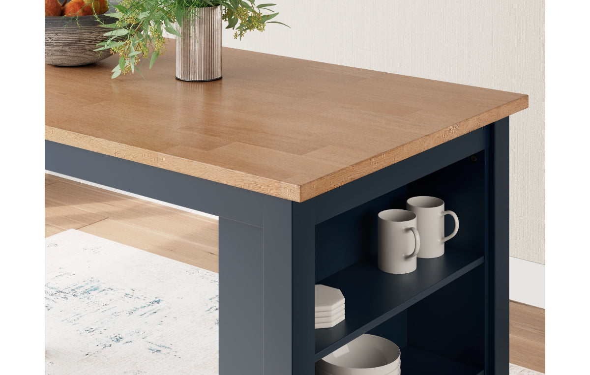 Gesthaven Counter Height Dining Table and 2 Barstools