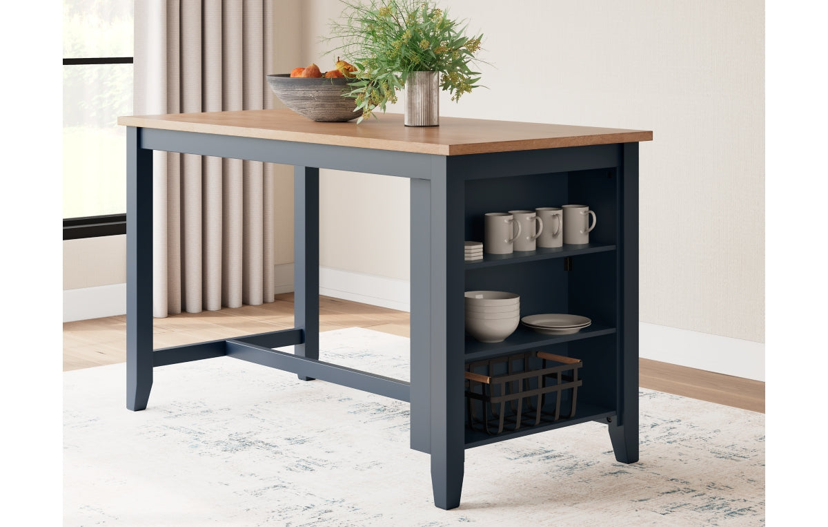 Gesthaven Counter Height Dining Table and 2 Barstools