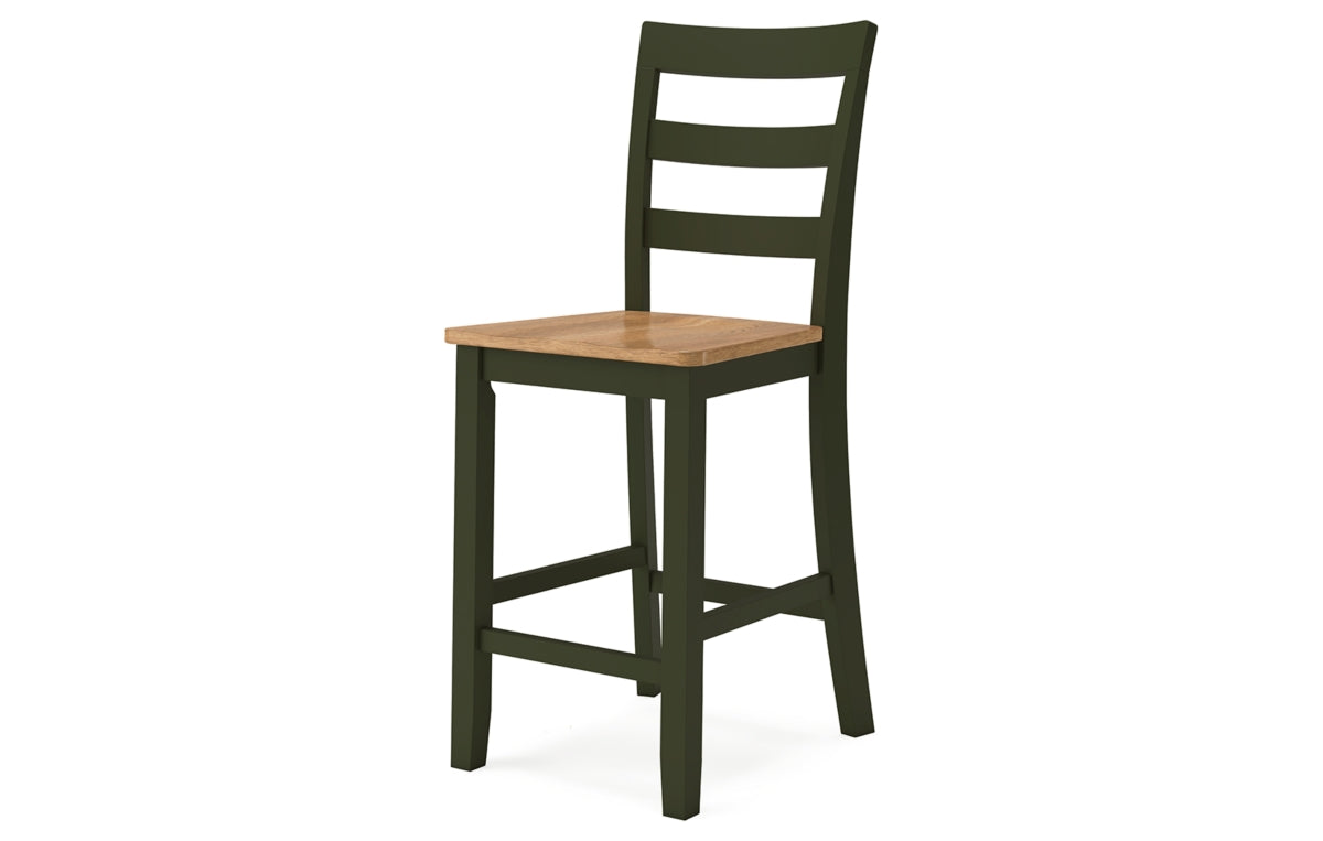 Gesthaven Counter Height Dining Table and 2 Barstools