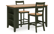 Gesthaven Counter Height Dining Table and 2 Barstools