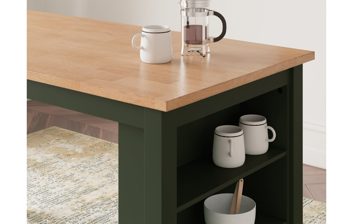 Gesthaven Counter Height Dining Table and 2 Barstools