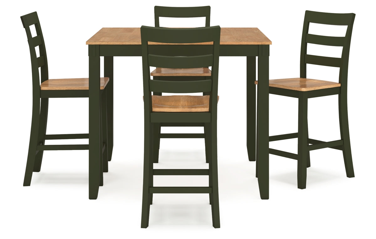 Gesthaven Counter Height Dining Table and 4 Barstools (Set of 5)