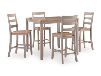 Harperfeld Counter Height Dining Table and 4 Counter Stools
