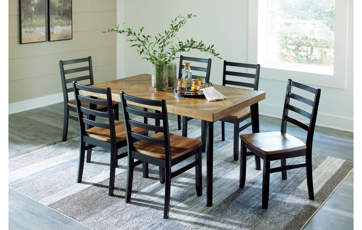 Blondon Dining Table and 6 Chairs (Set of 7)