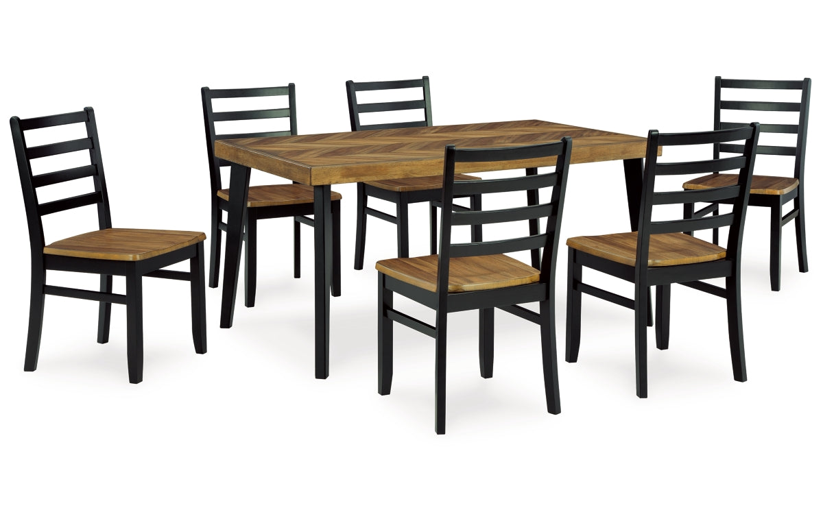 Blondon Dining Table and 6 Chairs (Set of 7)