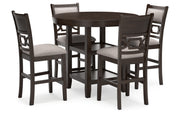 Langwest Counter Height Dining Table and 4 Barstools (Set of 5)