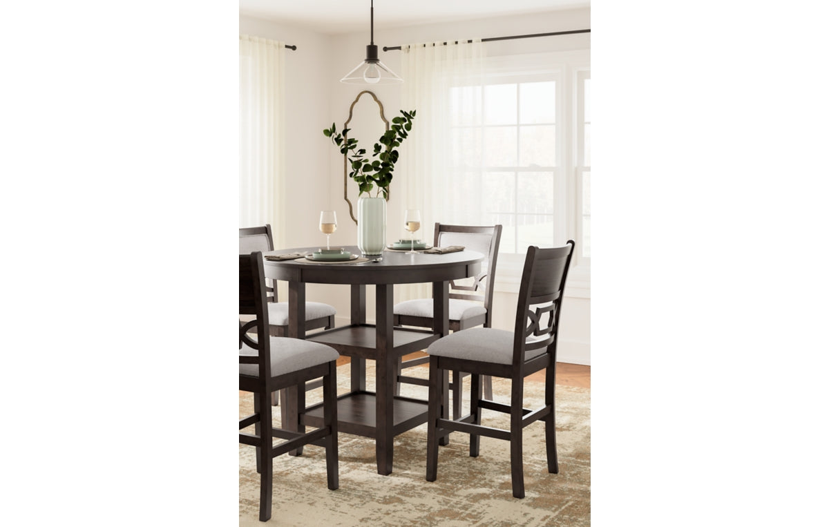 Langwest Counter Height Dining Table and 4 Barstools (Set of 5)