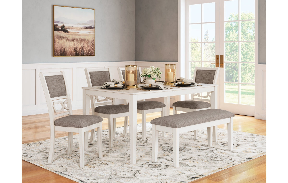 Erinberg Dining Table and 4 Chairs and Bench (Set of 6)