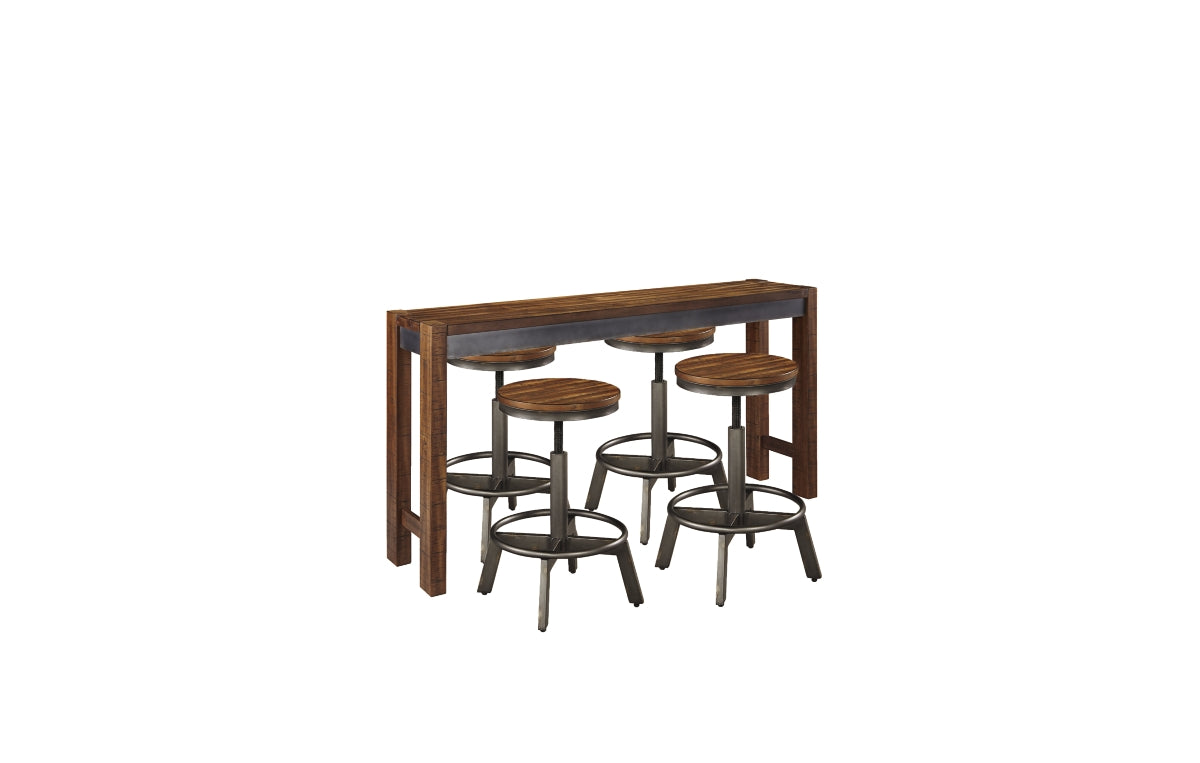 Torjin Counter Height Dining Table and 4 Barstools