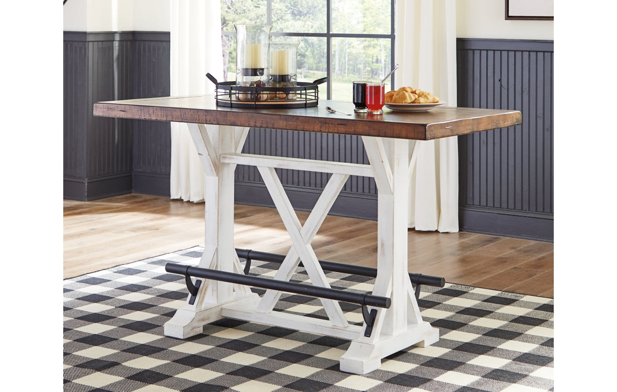 Valebeck Counter Height Dining Table and 4 Barstools