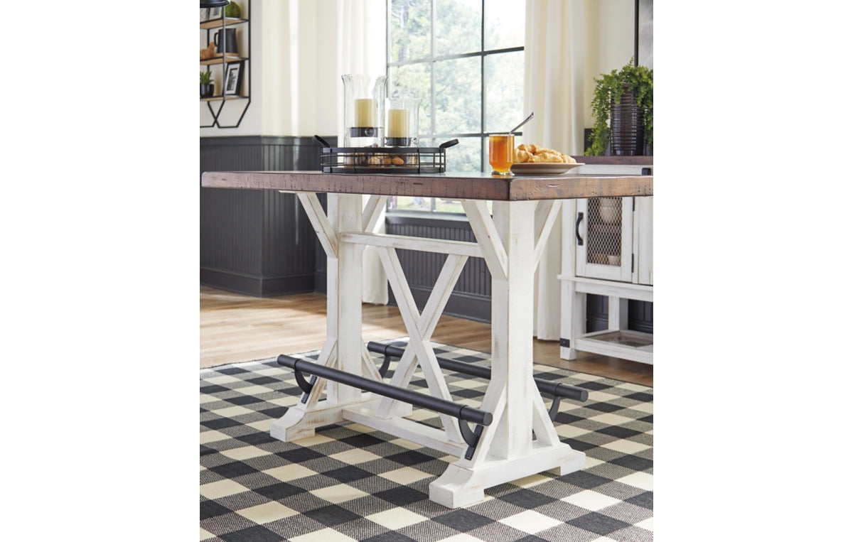 Valebeck Counter Height Dining Table and 4 Barstools