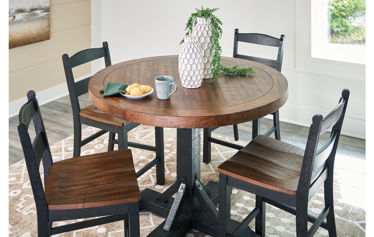 Valebeck Counter Height Dining Table and 4 Barstools
