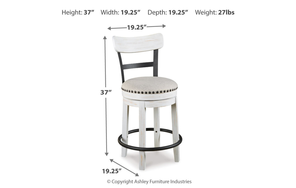 Valebeck Counter Height Dining Table and 2 Barstools