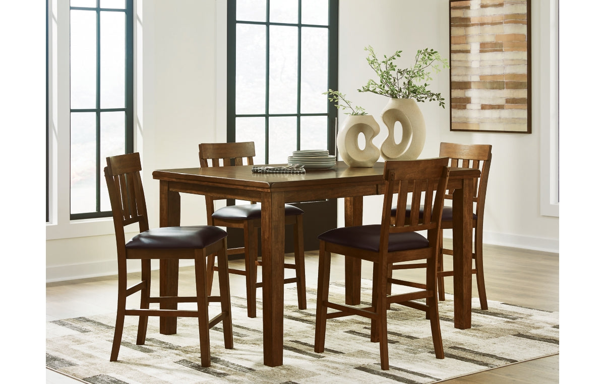 Ralene Counter Height Dining Table and 4 Barstools
