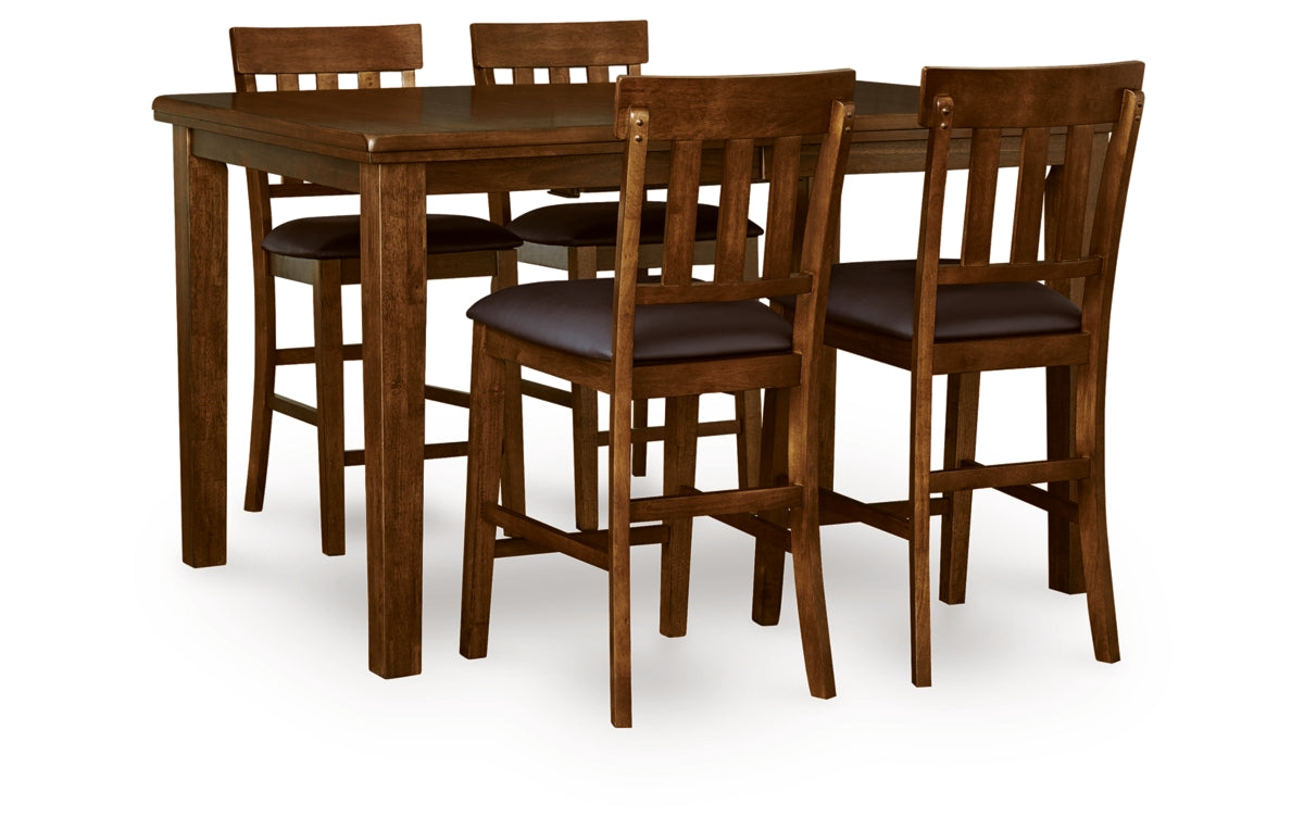 Ralene Counter Height Dining Table and 4 Barstools