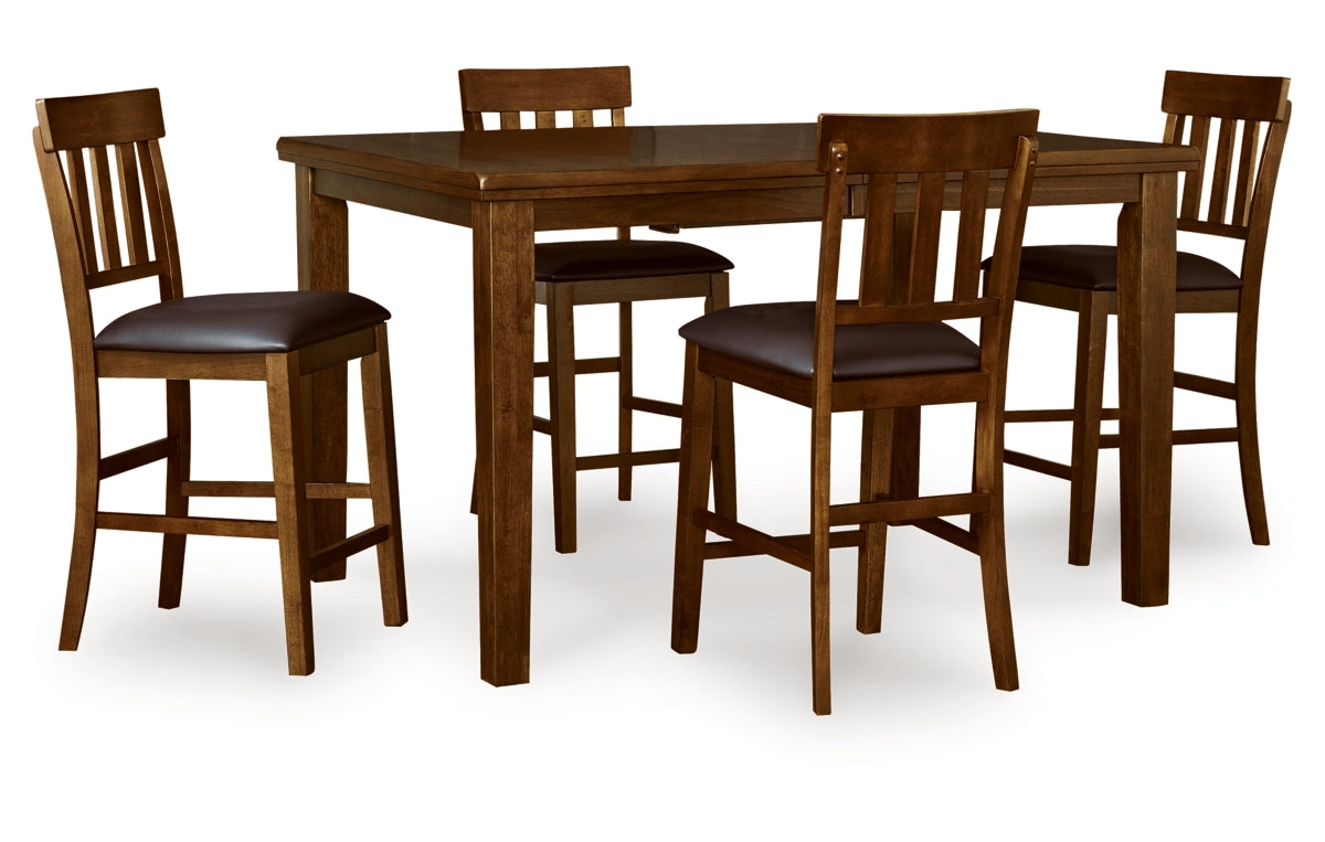 Ralene Counter Height Dining Table and 4 Barstools