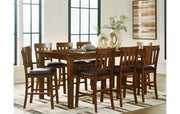 Ralene Counter Height Dining Table and 8 Barstools