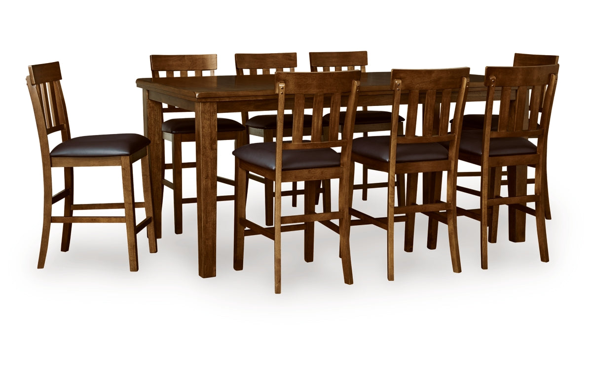 Ralene Counter Height Dining Table and 8 Barstools