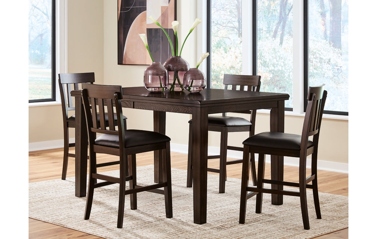 Haddigan Counter Height Dining Table and 4 Barstools