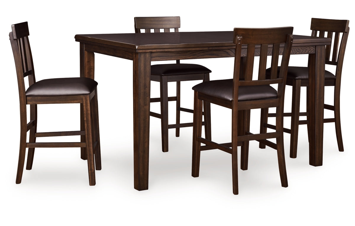 Haddigan Counter Height Dining Table and 4 Barstools