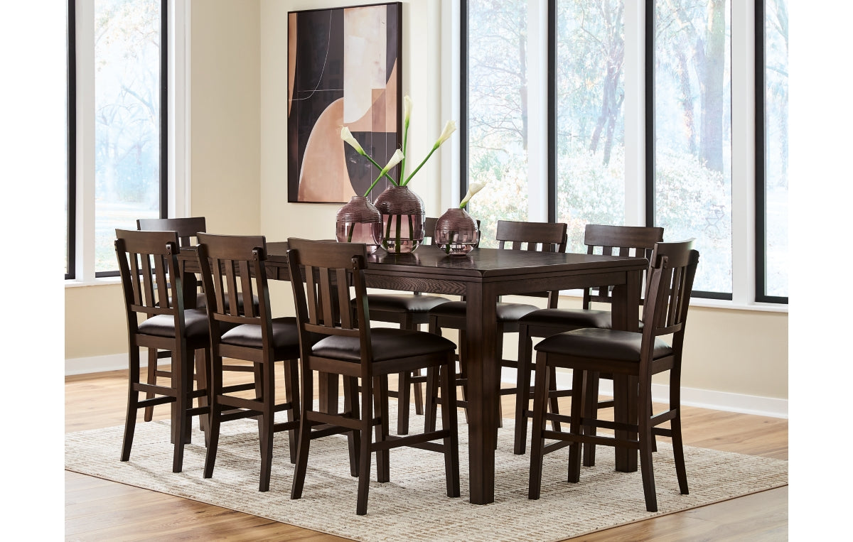 Haddigan Counter Height Dining Table and 8 Barstools