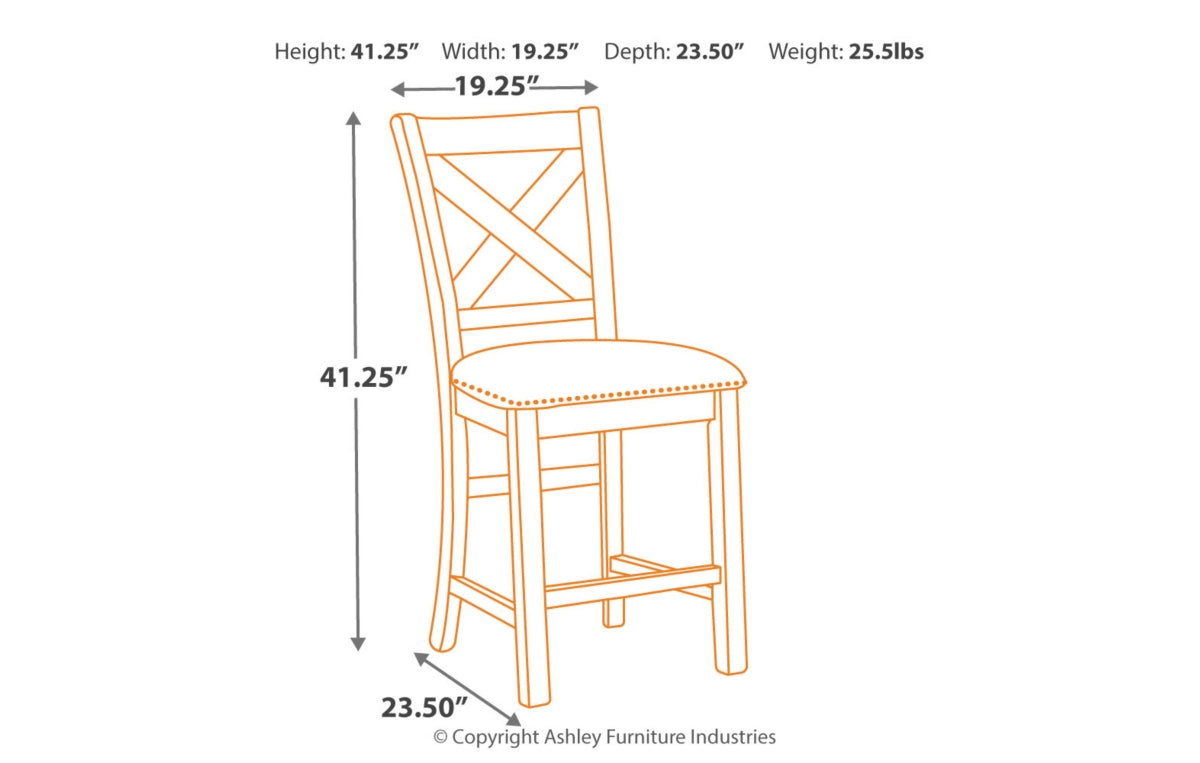 Moriville Counter Height Dining Table and 6 Barstools