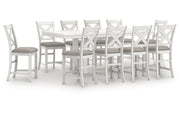 Robbinsdale Counter Height Dining Table and 10 Barstools