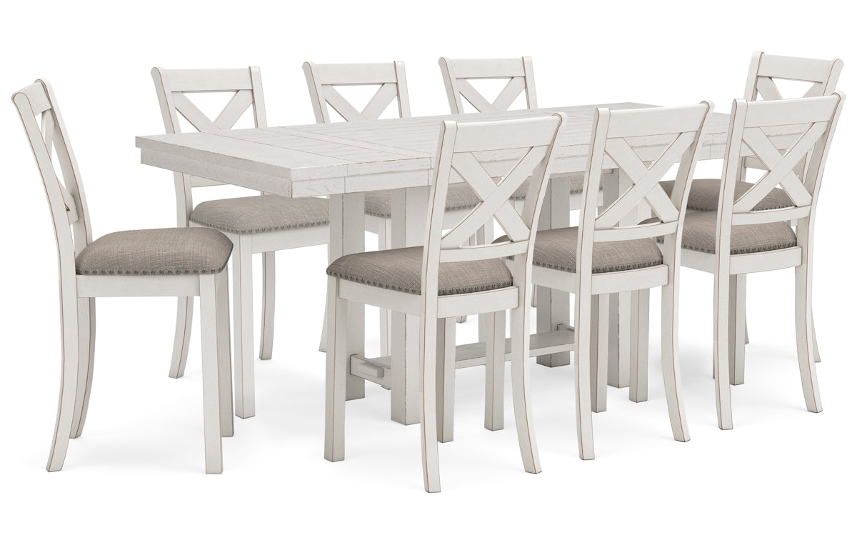 Robbinsdale Counter Height Dining Table and 8 Barstools