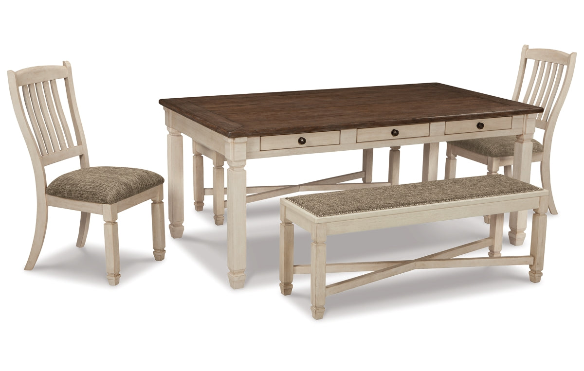 Bolanburg Dining Table and 2 Chairs and 2 Benches