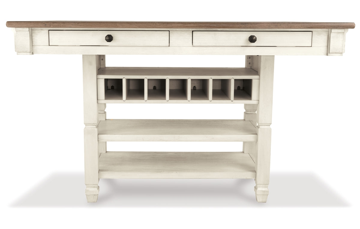 Bolanburg Counter Height Dining Table and 4 Barstools