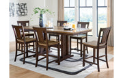 Rylandeen Counter Height Dining Table and 6 Barstools