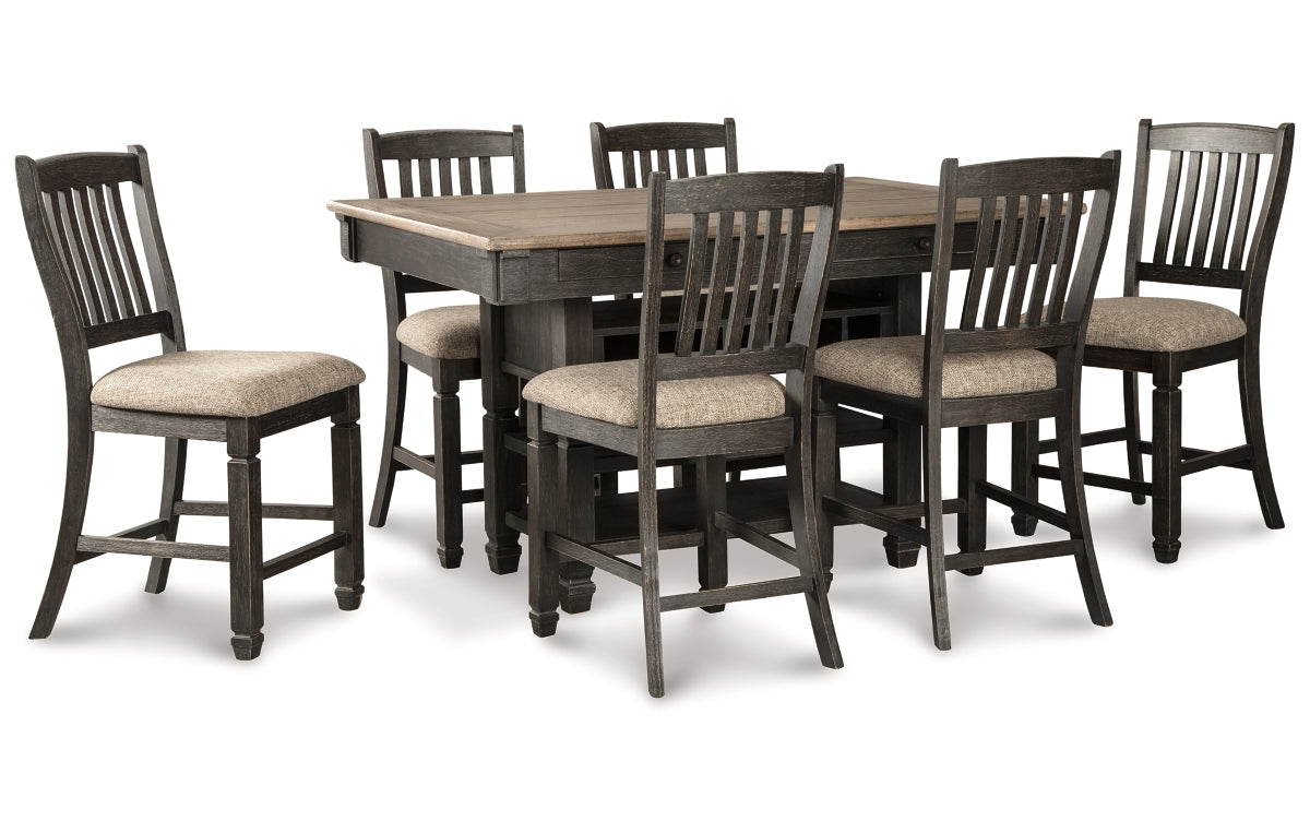 Tyler Creek Counter Height Dining Table and 6 Barstools