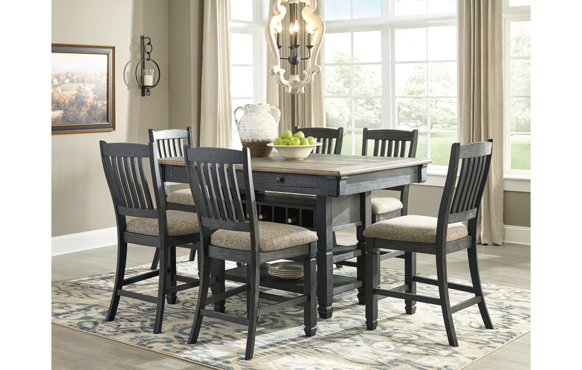 Tyler Creek Counter Height Dining Table and 6 Barstools