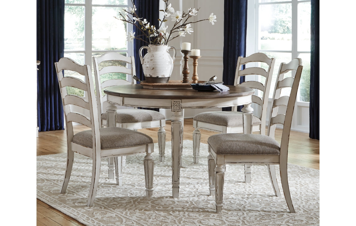 Realyn Dining Table and 4 Chairs