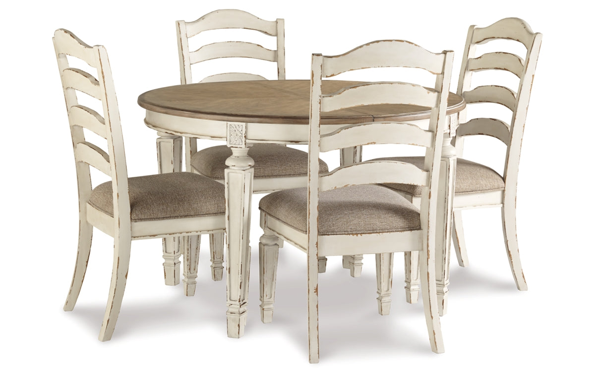 Realyn Dining Table and 4 Chairs