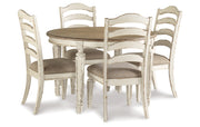 Realyn Dining Table and 4 Chairs