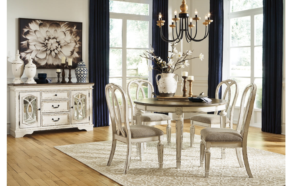 Realyn Dining Table and 4 Chairs