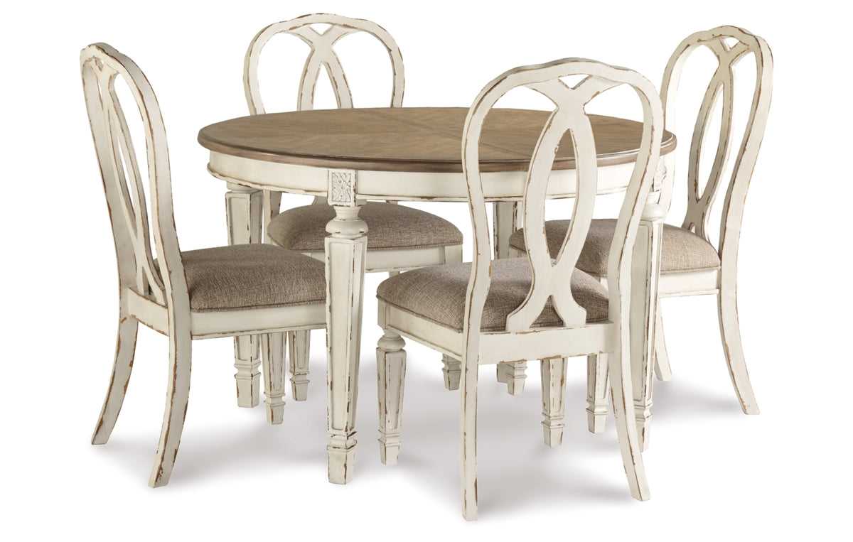 Realyn Dining Table and 4 Chairs