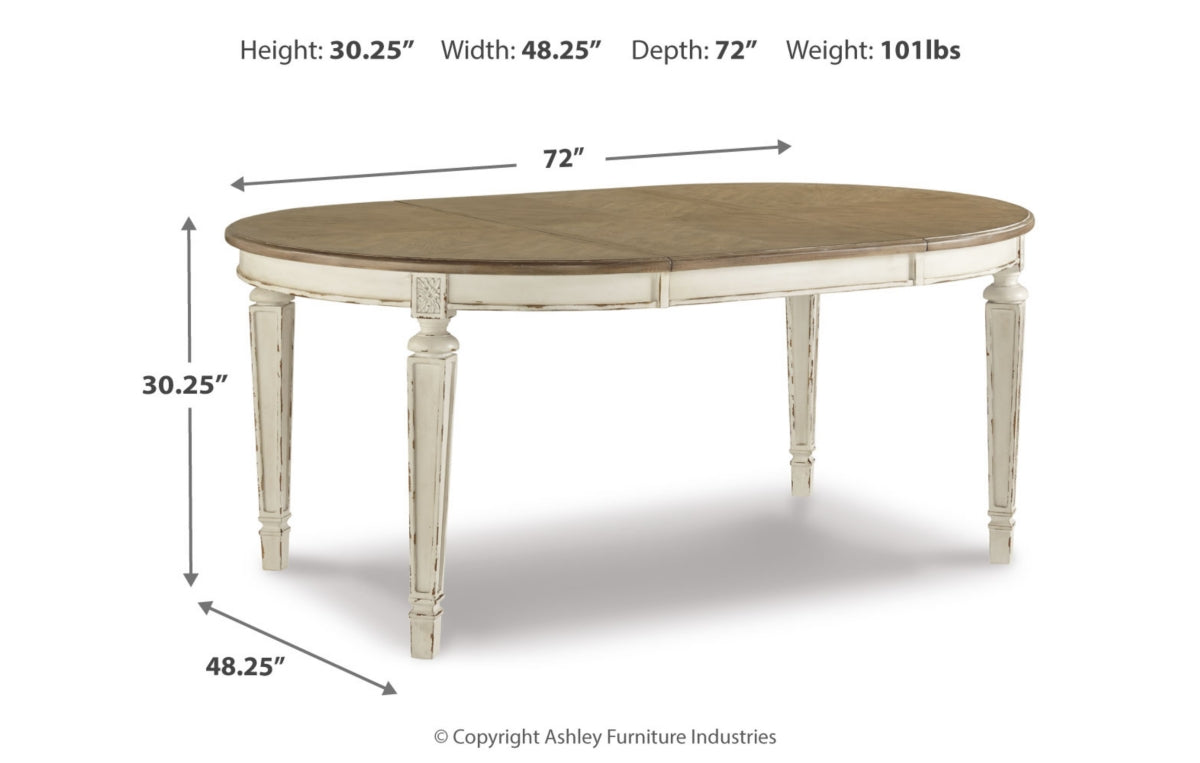 Realyn Dining Table and 6 Chairs