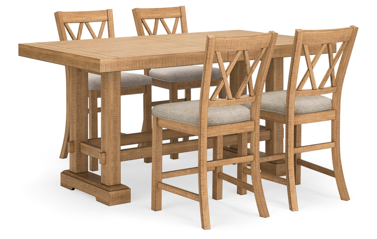 Havonplane Counter Height Dining Table and 4 Barstools