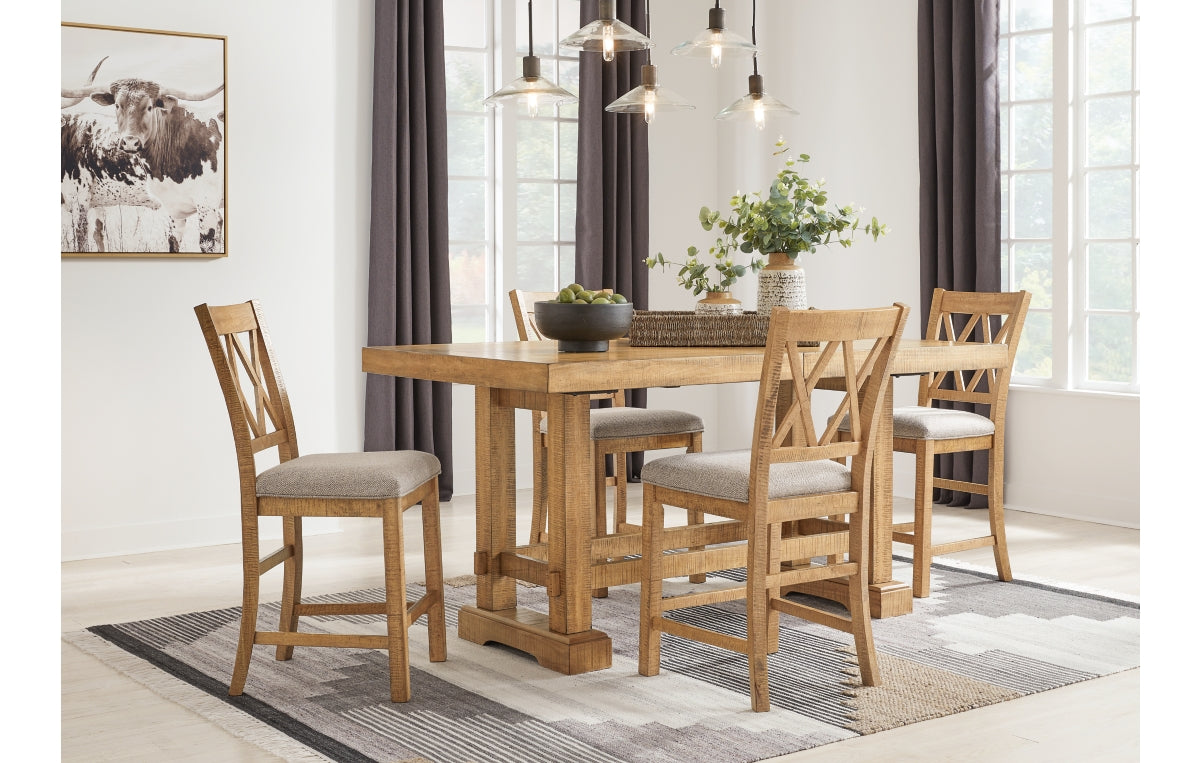 Havonplane Counter Height Dining Table and 4 Barstools
