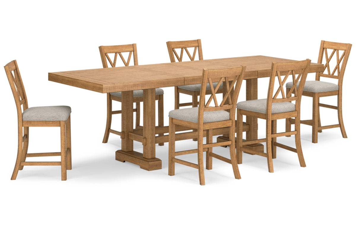 Havonplane Counter Height Dining Table and 6 Barstools