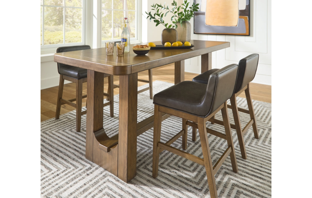 Cabalynn Counter Height Dining Table and 4 Barstools