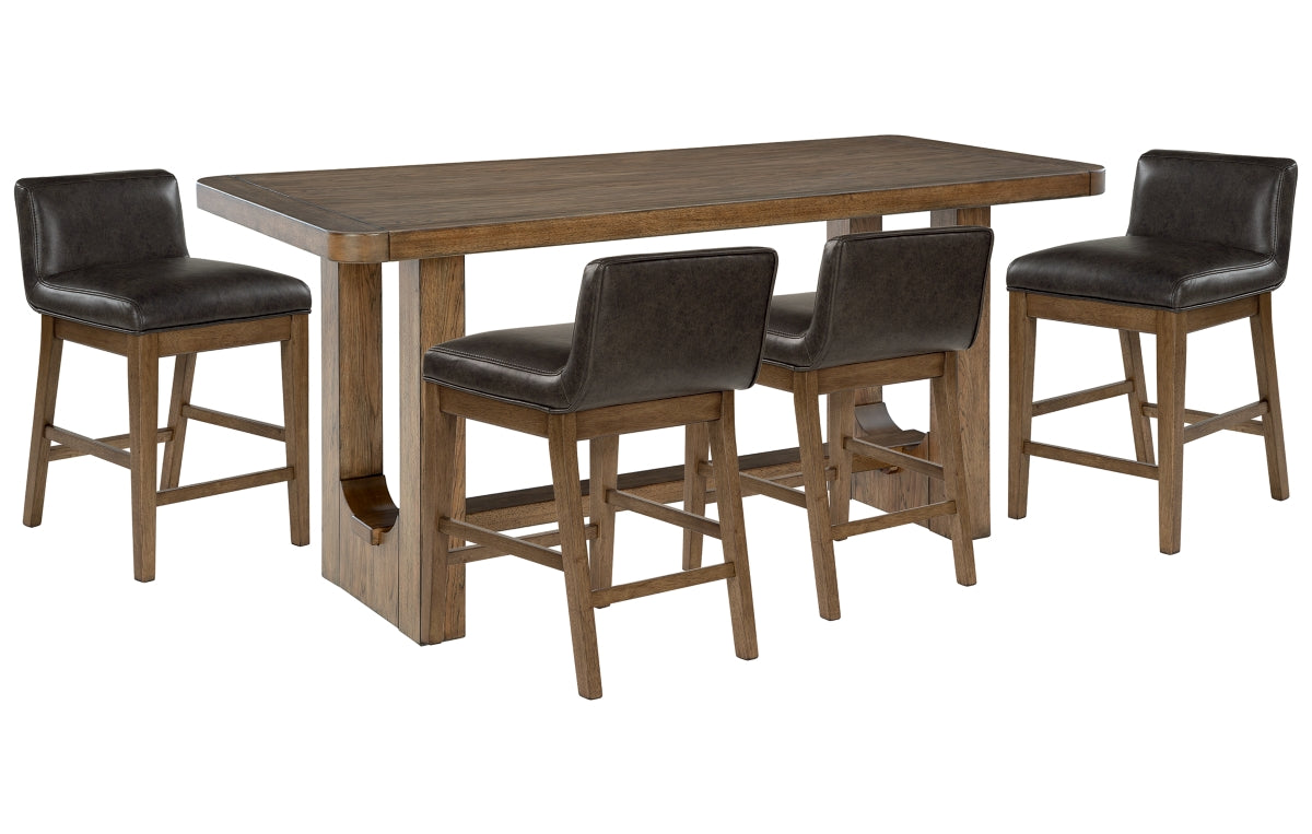 Cabalynn Counter Height Dining Table and 4 Barstools