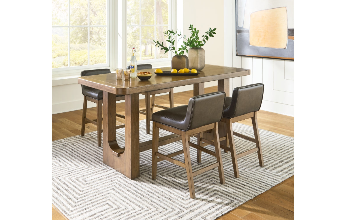 Cabalynn Counter Height Dining Table and 4 Barstools