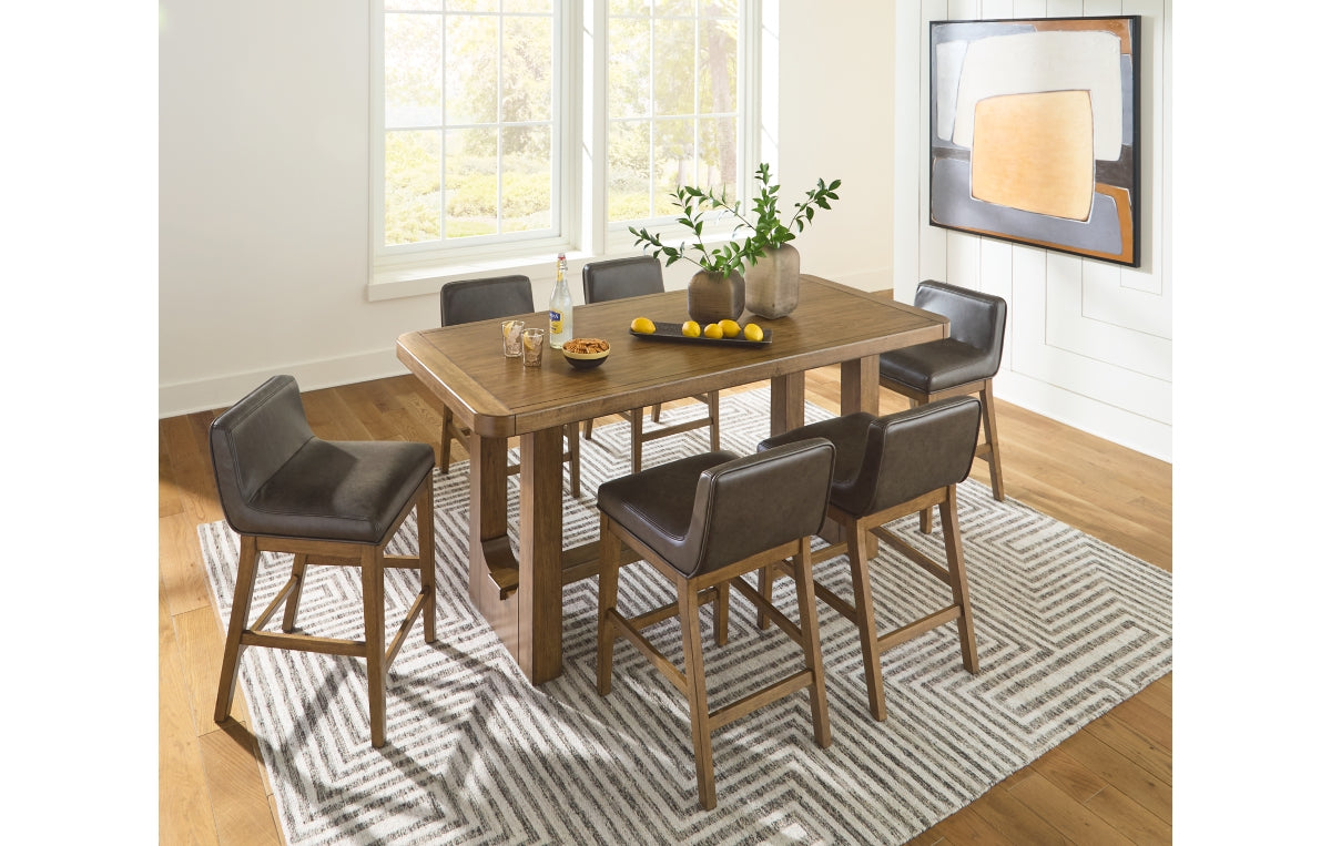 Cabalynn Counter Height Dining Table and 6 Barstools