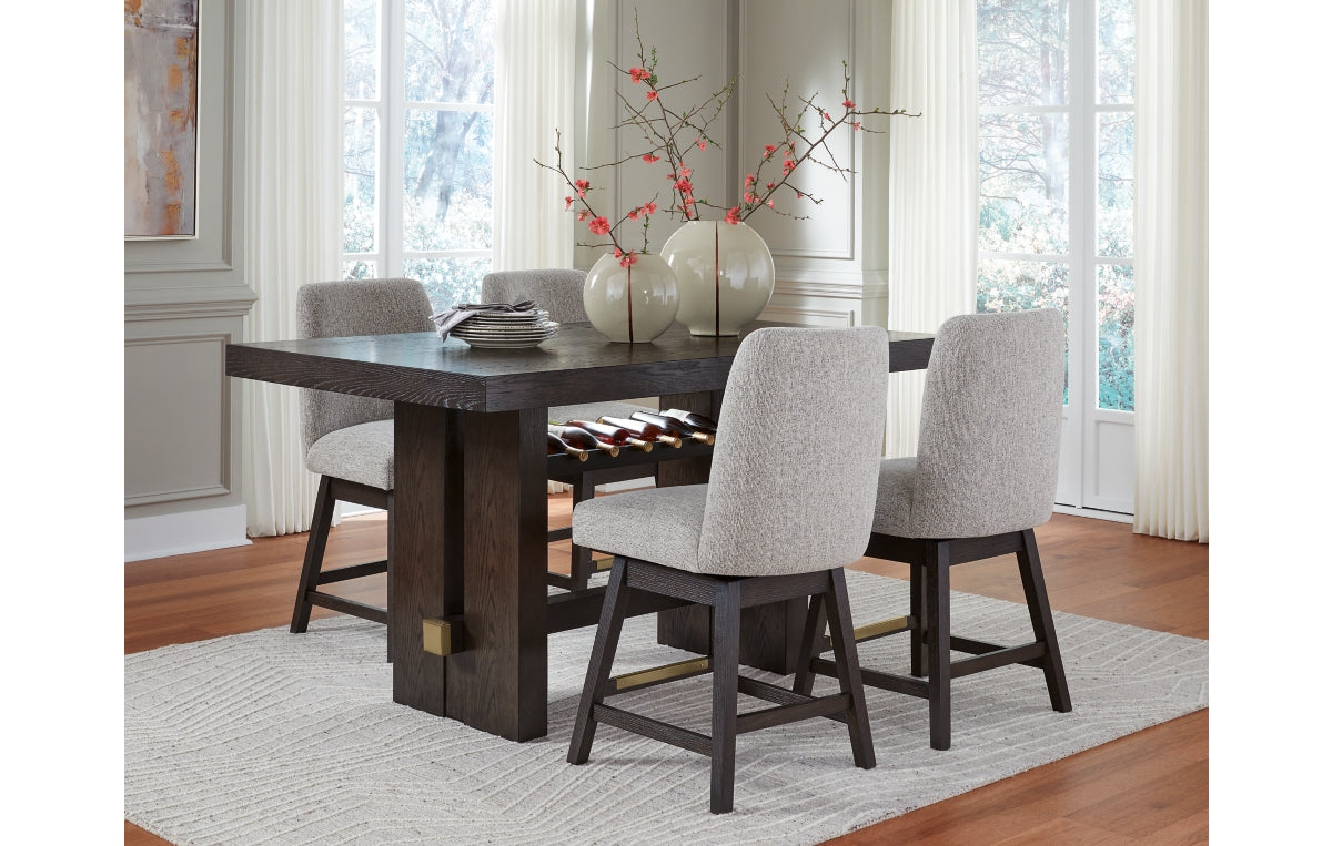 Burkhaus Counter Height Dining Table and 4 Barstools