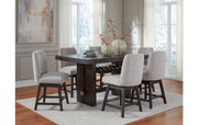 Burkhaus Counter Height Dining Table and 6 Barstools