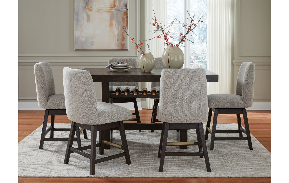 Burkhaus Counter Height Dining Table and 6 Barstools