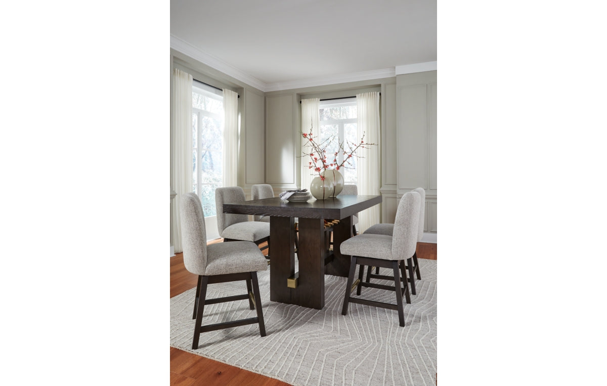 Burkhaus Counter Height Dining Table and 6 Barstools